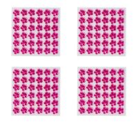 10mm Flower Acrylic Rhinestone Stickers Self-Adhesive Gems Stickers Peach Flower Rhinestones for DIY Craft Card Decorations, 4 Sheets
