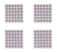 10mm Flower Acrylic Rhinestone Stickers Self-Adhesive Gems Stickers White Flower Rhinestones for DIY Craft Card Decorations, 4 Sheets