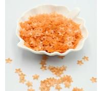 10mm Flower Seuiqns Five Petal Bloom Paillettes 3D Matte Color PVC Manicure Sequin for Craft Art Nails Beading Embroidery 800Pcs-Matte Orange-10mm