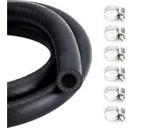10mm Fuel Line Hose,Fuel Hoses,Gas Line Hose,1M Rubber Pipe &6 Hoses Clamps
