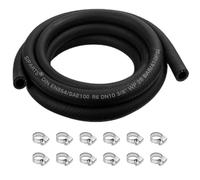 10mm Fuel Line Set, 10Ft 2/5 Inch Inner Diameter, 3 Meter Fuel Pipe with 12 Hose Clamps, Suitable for Trucks, Cars, Tractors and Small Engines