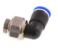 10mm & G3/8'' Elbow Swivel Joint Push-In-Male Threads Nickel-Plated Brass/PBT NBR Rotatable