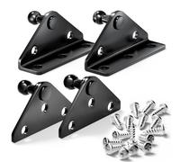 10MM Gas Spring Lift Strut Bracket Ball Stud Black, Mounting Bracket for Lift Support Prop, Pack of 4