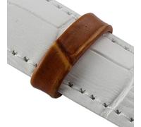 10mm Genuine Leather Mock Crocodile Watch Strap Retaining Loops - Tan | Pack of Four | Ladies & Gents
