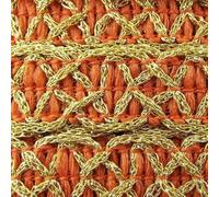10mm Gold Gimp Braid Chain Trim Metalic Upholstery Craft Buy 1 2 Or 4m 494D, 085 Terracotta Orange, 2 Metres