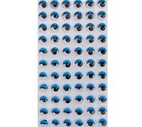 10mm Googly Eyes with Eyelashes Wiggly Moving - Self Adhesive - 7 Colour Choice (Blue)