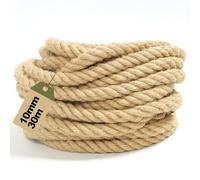 10mm Heavy Duty Jute Rope 30m, Natural Rope for DIY, Garden, Home DécDecor