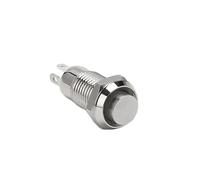 10mm High Flush Head On Off Pushbutton Switch Light Car Computer Power Supply Button 1Pcs(Green,Lock Fixation)