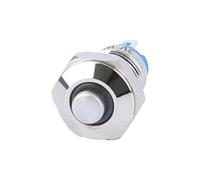 10MM High Head 3V 5V 6V 12V 24V 220V Self-Locking Reset Push Button Switches IDGTTLDF(Red LED,100-240V(220V))
