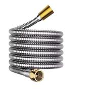 10mm Inner Tube Enlarged Large Flow 1.5/2/3M Shower Hose Brass Nuts Stainless Steel Flexible Head Pipe Plumbing Bathroom(1.5M)
