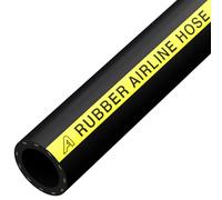 10mm Internal Diameter Black 500mm Length Rubber High Visibility 20 Bar Air Line Hose
