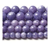 10MM Lavender Purple Chalcedony Natural Stone Round Loose Beads for Jewelry Making and Crafting 72pcs 2 Strands 32"