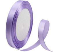 10mm Light Purple Satin Ribbon 22M ，Fabric Hair String Ribbon for Craft, Flower Bouquets, Gift Wrapping, Wedding, Bow Making and Valentines Christmas Decoration (Light Purple, 1CM)