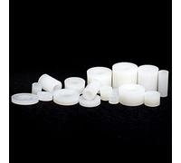 10mm / M10 White Nylon Spacers Plastic Standoffs Round Thick Washers, M10 x 21mm OD x 20mm Long - 50 Pack
