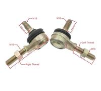 10mm M10 X 1 25 Joint Ball Head U Joint Counter Clockwise Thread Tie Rod End Compatible With 50cc 110cc ATV Quad UTV Parts Accessories(1xLeft 1xRight)