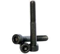 (10mm) M10 x 1.25 x 60 Fine Pitch Black 12.9 Grade High Tensile Hex Socket Cap Screws Self Colour Allen Bolts DIN 912-2 Screws
