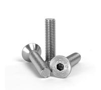 (10mm) M10 x 65mm Countersunk Allen Key Bolts Socket Screws Stainless Steel A2-70 - DIN 7991 - (Pack of 5pcs)