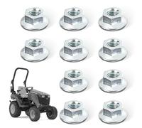 10mm M142955 Lock Nut Set for John Deere 2025R, 2027R, 2032R, 317 320 Skid Steer, 4210, 4310, 4410, CT322 Compact Track Loader, Gator HPX 4X2 Diesel, Gator HPX 4X2 Gas, Gator HPX 4X4 Diesel, 10PCS