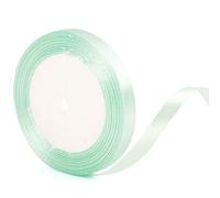 10mm Mint Green Ribbon for Gift Wrapping 22m, Teal Green Ribbons Thin Fabric Satin Ribbon for Present Wrapping Ribbons Christmas Florist Bouquet Cake Hair Bow Crafting Wedding Car Decoration