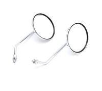 10mm Motorcycle Rearview Mirrors Scooter Chrome Round Side Mirror Round Accessories Thread