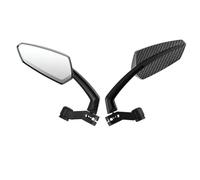 10mm Motorcycle Side Mirrors Black Carbon Fiber Rearview For Sh125i