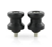10mm Motorcycle Swing Arm Spools Screws Sliders Swingarm Stands Bobbins POM Plastic Black 1 Pair