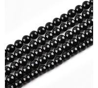 10mm Natural Black Onyx Beads Round Semi Precious Gemstone Loose Beads for Jewelry Making (38-40pcs/strand)