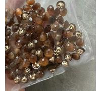 10mm Natural Cat Eye Button Pearllight Metal Shank Button for DIY Cardigan Cheongsam Wedding Dress Decoration Sewing Accessories-Brown-6pcs