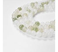 10mm Natural Iceberg Jade Beads Round Loose Gemstone for DIY Jewelry Making Healing Crystal Chakra Energy Power 15inch a Strand