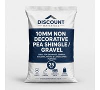 10mm Non Decorative Pea Shingle Gravel - 25Kg Bag, Single Bag - Utility Aggregate For Drainage, Pipe Bedding And Backfilling.