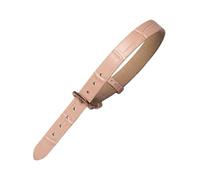 10mm One-piece Women Cowhide Watch Strap Replacment, Extended Version Colored Bamboo Grain Skin Friendly Watchband, Length 220mm