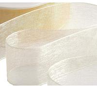 10mm Organza Ribbon Cream 50 Yards / 46 Meters s, Gift Wrap Ribbon, Ribbons for Gift Wrapping, Christmas Ribbon, Gift Wrapping Ribbon for Crafting, Wedding Party Decor