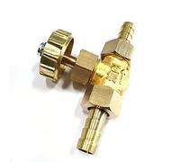 10mm Parallel Valve Brass Angle Needle Valve, Brass Hose Regulator Valve, Parallel/Angle Valve for Easy Hose Connection, Precise Adjustment of Gas Flow, 1MPa