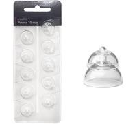 10mm Power Domes for Oticon miniFit Hearing Aids (10 Pack) - Generic Replacement Ear Tips for More, Real, Zircon, Opn S, and Play PX - High-Output Double Domes - Soft Medical-Grade Silicone