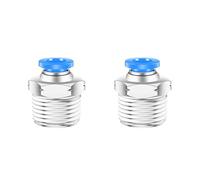 10mm Push to Connect Fittings Air Fittings,CEKER 10mm x 3/8" NPT Male Thread Air Lines Quick Connect Fittings Pneumatic Fitting 10mm Tubing Fitting Push in Connector Air Hose Fittings 2Packs