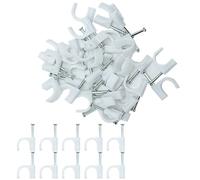 10mm Round Cable Clips 100pcs Assortment Cable Holder Management Wire Tidy Clips