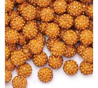 10mm Round Disco Ball Beads - 100 Beads - Burnt Gold