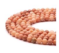 10mm Round Natural Pink Aventurine Beads, 31-36pcs Loose Smooth Healing Power Gemstone Beads for Bracelet Necklace Jewellery Making and DIY Crafts, 1 Strand 15.5"