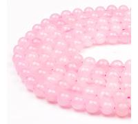 10mm Round Natural Rose Quartz Gemstone Beads, 31-36pcs Loose Smooth Stone Beads, Healing Crystal for Bracelet Necklace Jewellery Making & DIY Crafts, 1 Strand 15.5"