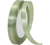10mm Sage Green Satin Ribbon 22M ，Fabric Hair String Ribbon for Craft, Flower Bouquets, Gift Wrapping, Wedding, Bow Making and Valentines Christmas Decoration (Sage Green, 1CM)