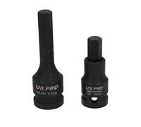 10mm Short (53mm) + Long (78mm) Impacted Hex Allen Key Sockets 1/2" Drive