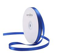 10mm Solid Satin Ribbon Royal Blue Double Face Satin Ribbon for Crafts, Gift Wrapping，Party Favor， Baby Shower，Invitation Embellishments，DIY Hair Accessories (45 Meters)