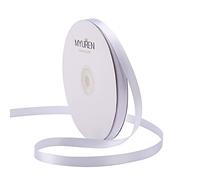 10mm Solid Satin Ribbon White Double Face Satin Ribbon for Crafts, Gift Wrapping，Party Favor，Baby Shower，Invitation Embellishments，DIY Hair Accessories (45 Meters)