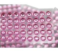 10mm SS46 Pink Self Adhesive Acrylic Rhinestones Plastic Face Gems Stick On Body Jewels for DIY Cards and Invitations Crafts Bling Sticker - 5 Sheets - 250PCS
