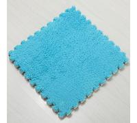 10mm Thickned Plush EVA Foam Floor Mat 1pc 30x30cm Square Interlocking Carpet Mat Fluffy Foam Tiles DIY Puzzle Flooring Area Rug(Color:Dark blue)