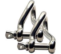 10mm Twisted Shackles Stainless Steel A4-Marine Grade (316) - for connecting Ropes, Anchors and Chains (Pack of 2)