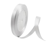 10mm White Ribbon for Gift Wrapping 22M，Single-Sided Satin Ribbon Christmas Ribbion Gift Wrapping, Fabric Ribbon for Presents Bouquets Cake Wedding Decor