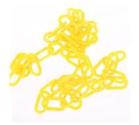 10mm x 12.5M Yellow Plastic Chain for Crowd Control Traffic Ment Queuing Lines Warning Safe Parking Space Protect Outdoor Use
