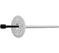 10mm x 160mm (Pack of 100) Plastic Insulation Fixing Hammer Driven Fastener with Plastic Pin for Concrete and Masonry 57.13