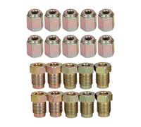10mm x 1mm Male and Female Steel Brake Pipe Fittings for 3/16” Pipe 20 Pack